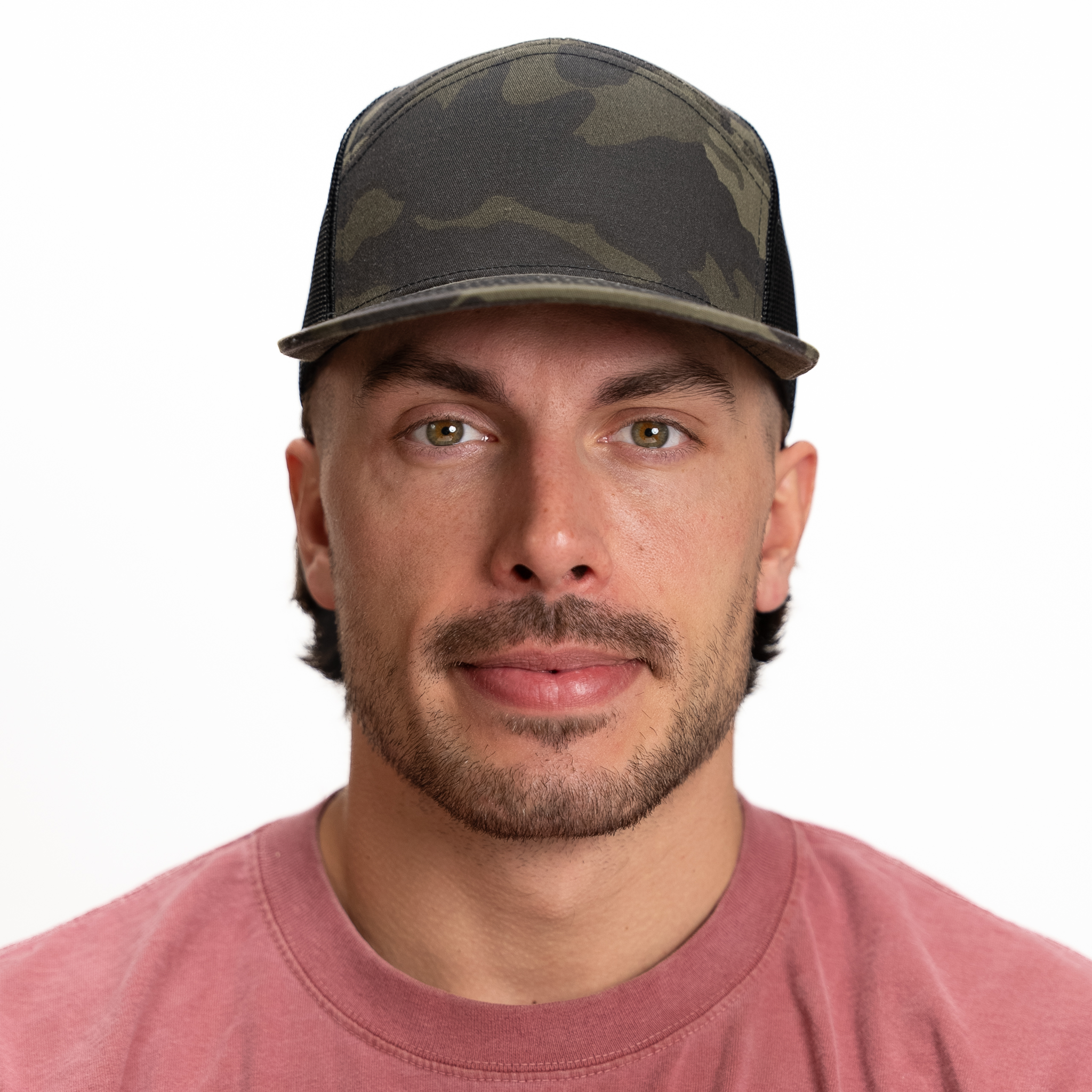 GNV-7005M - 7 Panels Mesh Flat Bill Cap