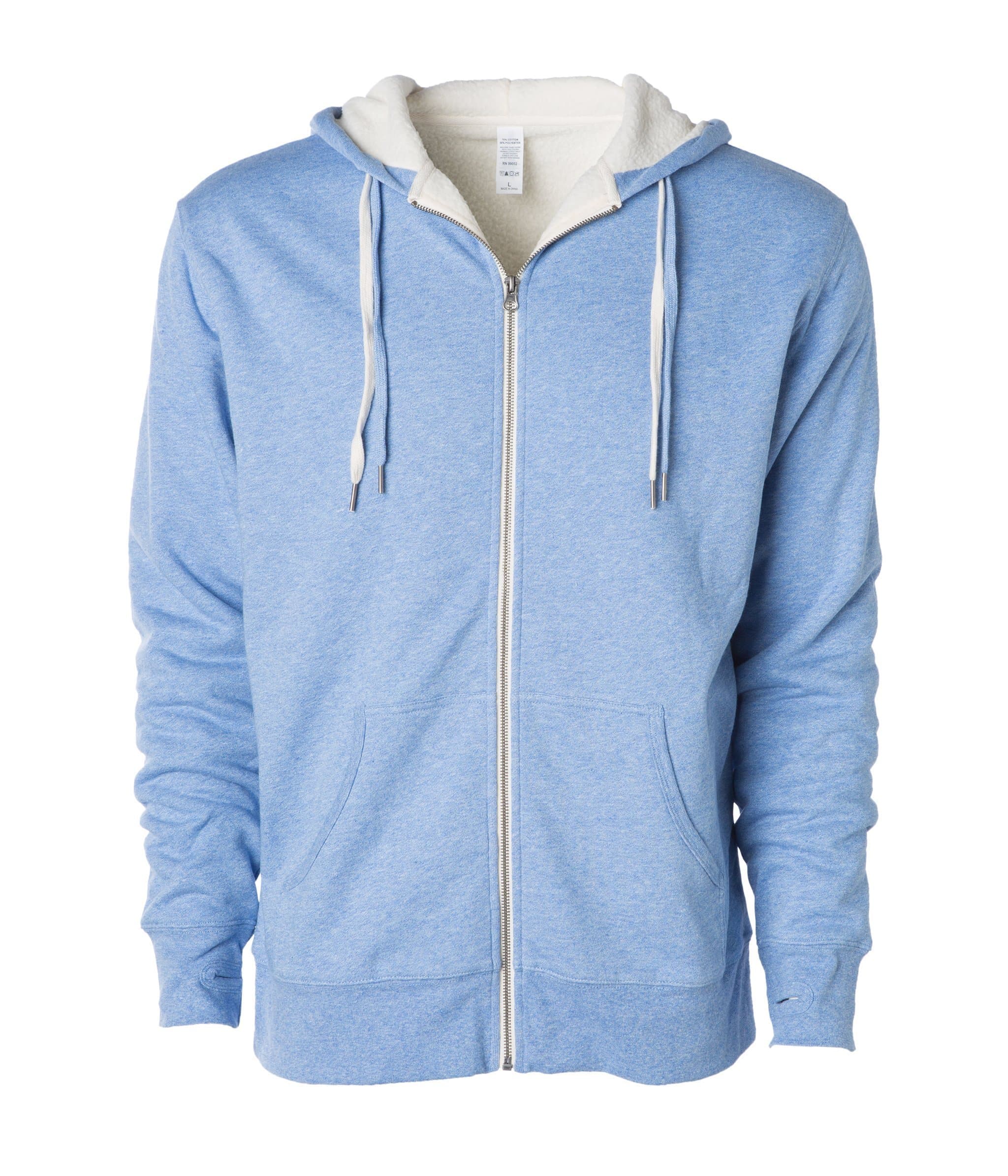 EXP90SHZ - Unisex Heavyweight Sherpa Lined Heather Zip Hood