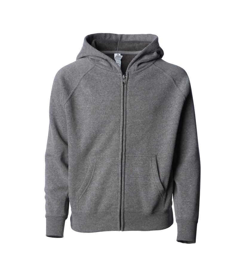 PRM10TSBZ - Toddler Lightweight Special Blend Raglan Zip Hood.
