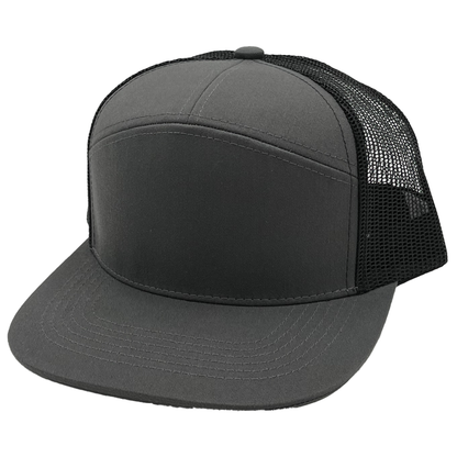 GNV-7005M - 7 Panels Mesh Flat Bill Cap
