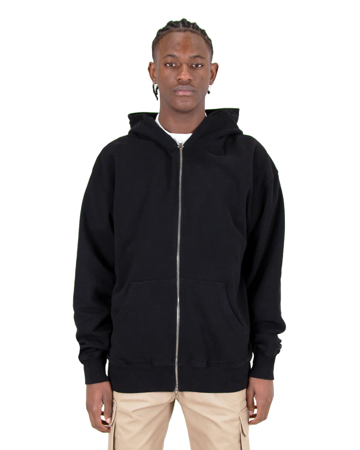 Garment Dye Double Zipper Hoodie Private Agent DND