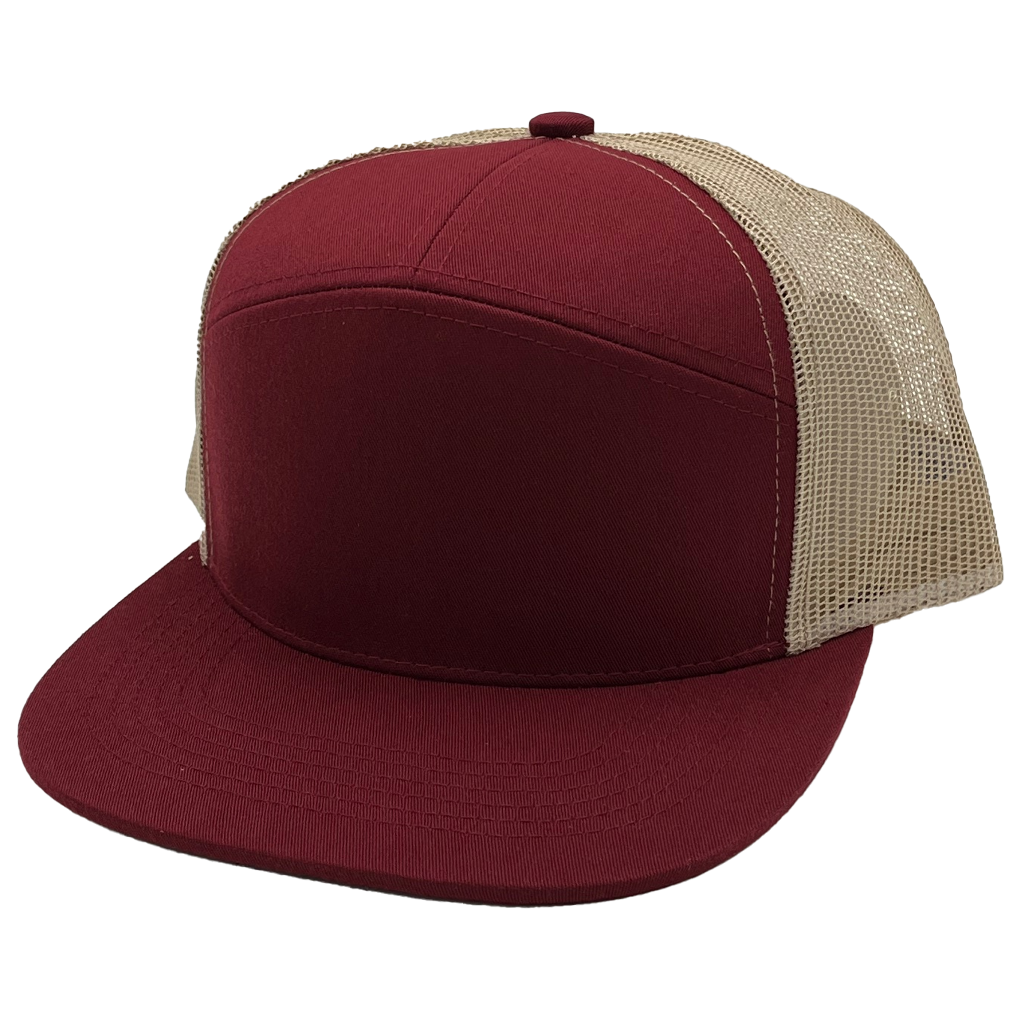 GNV-7005M - 7 Panels Mesh Flat Bill Cap
