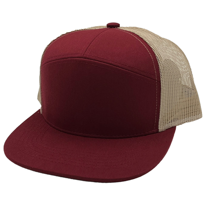 GNV-7005M - 7 Panels Mesh Flat Bill Cap