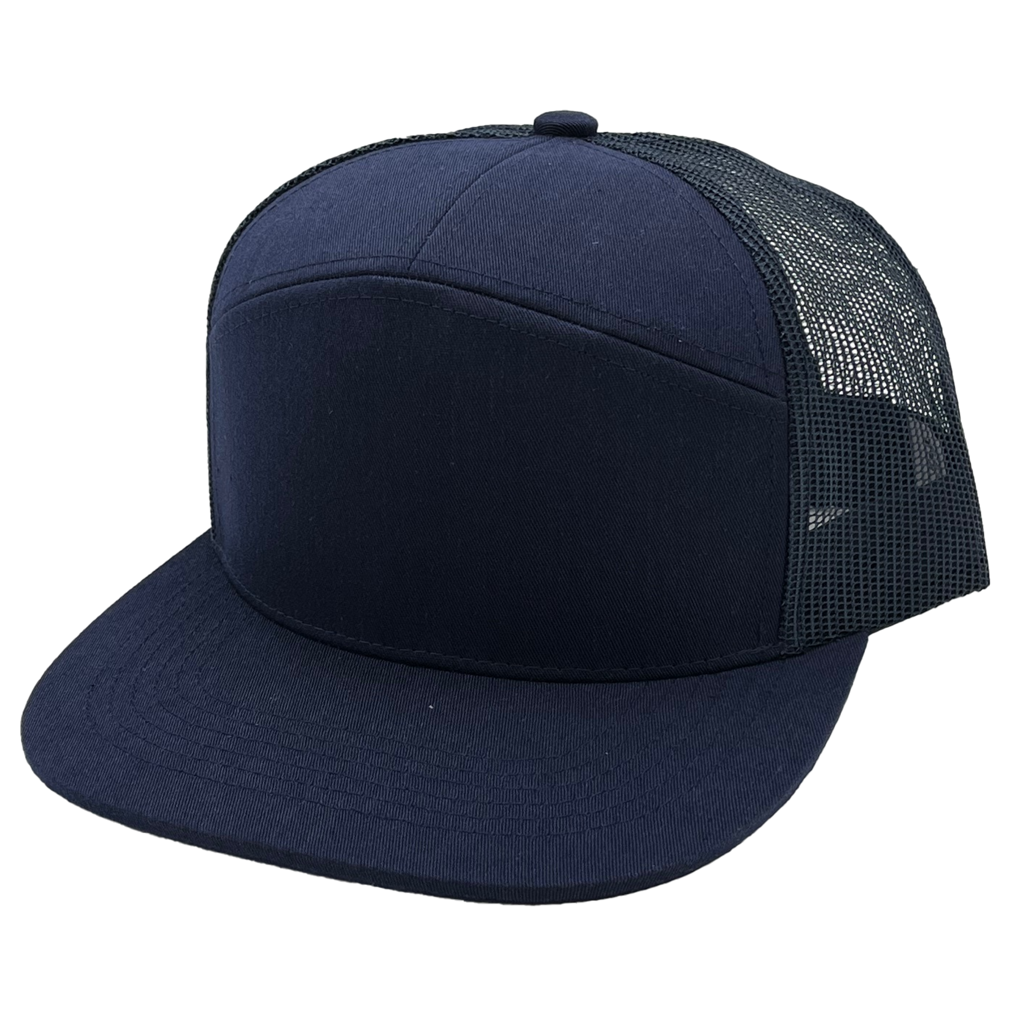 GNV-7005M - 7 Panels Mesh Flat Bill Cap
