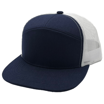 GNV-7005M - 7 Panels Mesh Flat Bill Cap