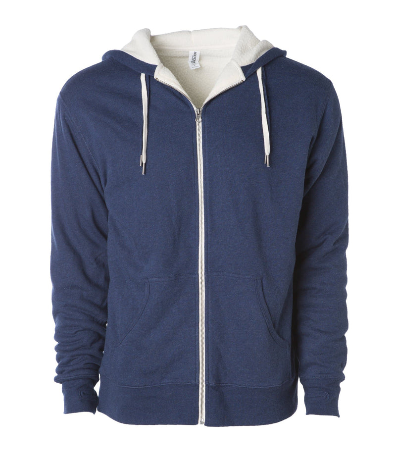 EXP90SHZ - Unisex Heavyweight Sherpa Lined Heather Zip Hood