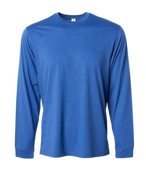 WJHWSX T Shirt Folder Pullover Menswear Long Sleeve Shirt Long Sleeve Solid  Blouse Blue Casual