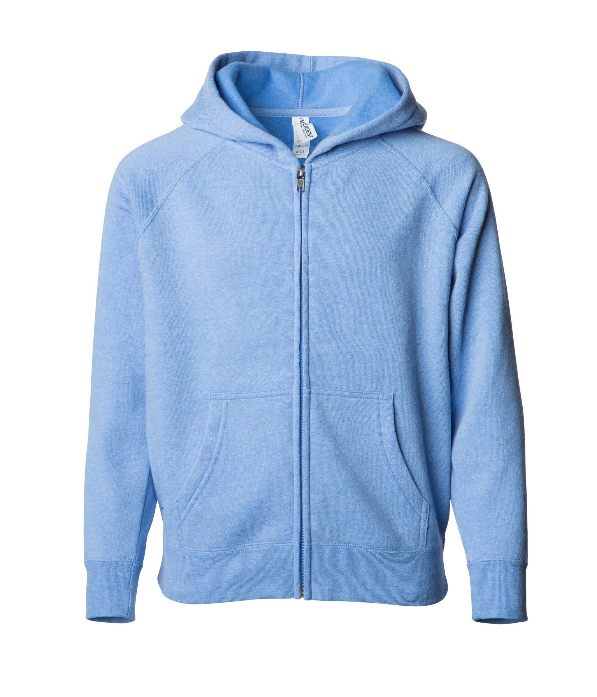 PRM15YSBZ - Youth Lightweight Special Blend Raglan Zip Hood