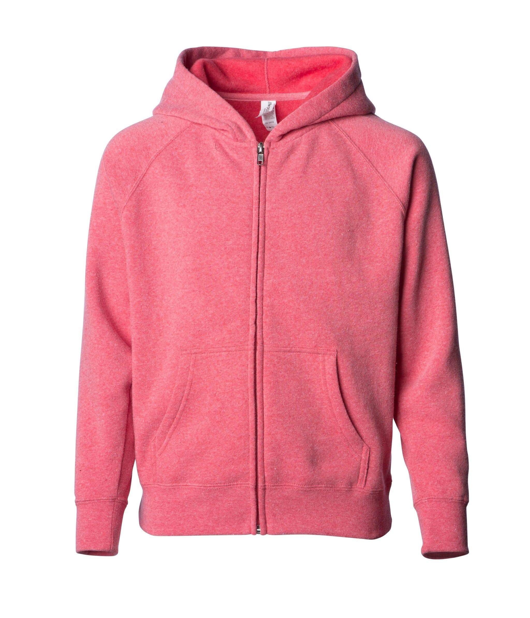 PRM15YSBZ - Youth Lightweight Special Blend Raglan Zip Hood