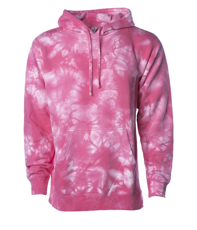 PRM4500TD - Unisex Midweight Tie Dye Hooded Pullover